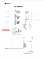 Насадка  нарезка кубиками для кухонного комбайна MOULINEX (Мулинекс) моделей QA4..., QA5...., QA6....Артикул MS-651160