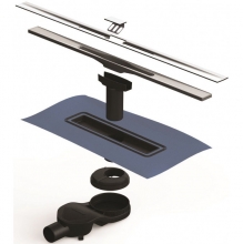 Душевой лоток Berges Wasserhaus Simpel 600 (в стену) 091111 хром глянец