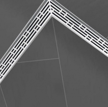 Решетка угловая 900х900 мм Quadratum TECE 610950