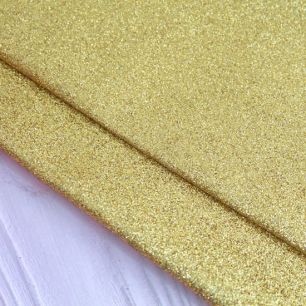 Экокожа для кукольных ботиночек - Золотые блёстки 30х20