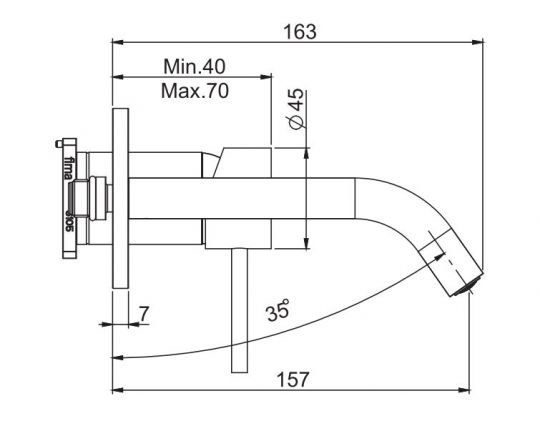 Стальной округлый смеситель для раковины Fima carlo frattini Spillo steel F3081N ФОТО