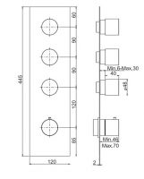 Смеситель для душа и ванны Fima carlo frattini Spillo steel F3089X3 схема 1