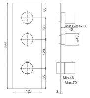 Смеситель для душа и ванны Fima carlo frattini Spillo steel F3089X2 схема 1