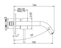 Смеситель для раковины Fima carlo frattini Spillo up F3051NX8 схема 2