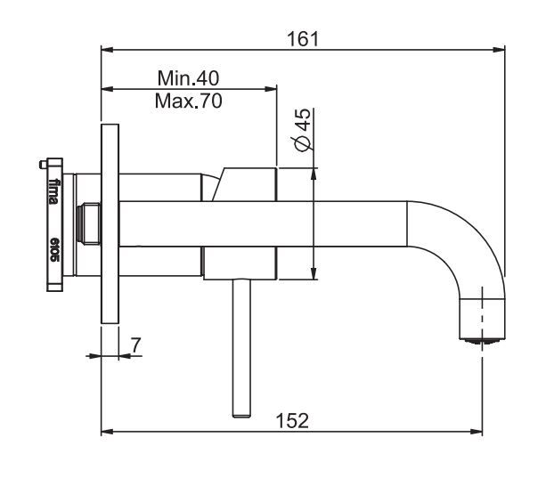 Смеситель для раковины Fima carlo frattini Spillo up F3051NX9 схема 2