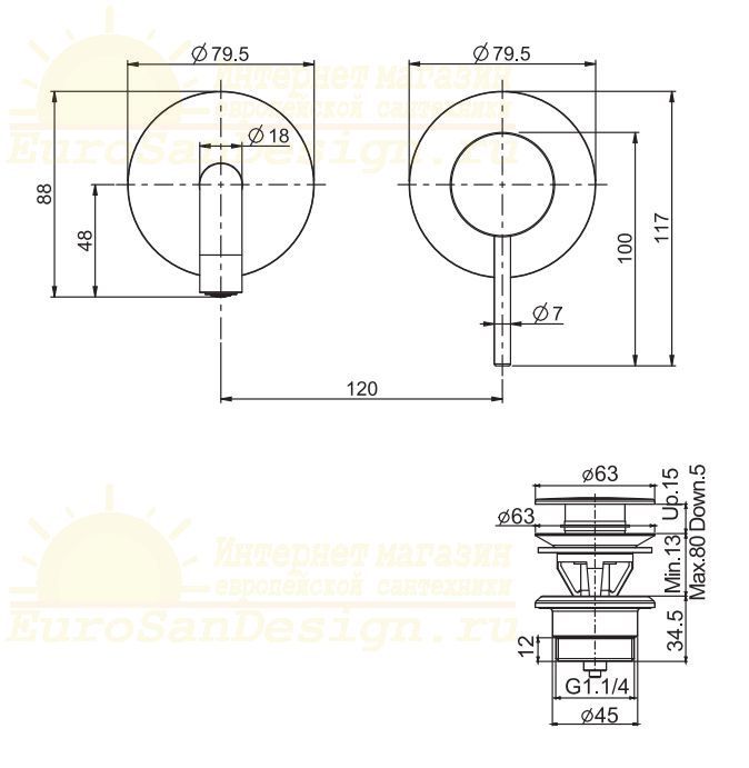 Смеситель для раковины Fima carlo frattini Spillo up F3051NX9 ФОТО