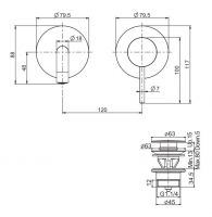 Смеситель для раковины Fima carlo frattini Spillo up F3051NX9 схема 1