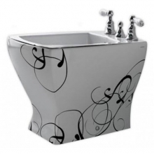 Биде приставное ArtCeram Jazz JZ04V 01.50 (JZB002 01;50) decor