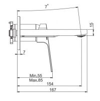 Итальянский смеситель для раковины Fima carlo frattini Fit F3391NX8 схема 2