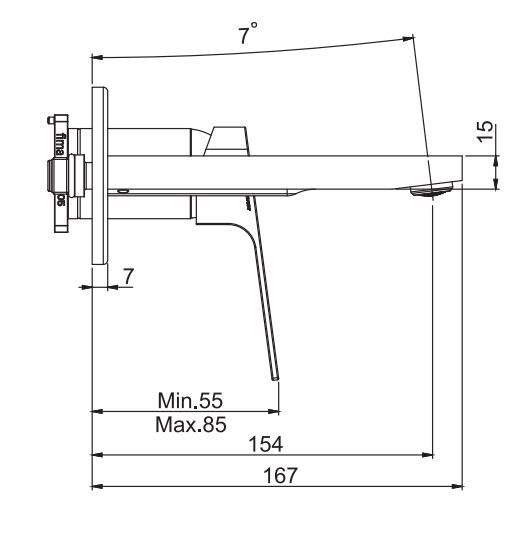 Итальянский смеситель для раковины Fima carlo frattini Fit F3391NX8 схема 2