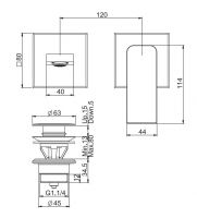 Итальянский смеситель для раковины Fima carlo frattini Fit F3391NX8 схема 1