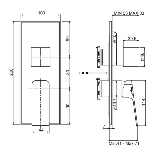 Встроенный смеситель с переключателем на 2/3 источника Fima carlo frattini Fit F3389X6 ФОТО