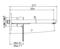 Настенный смеситель для раковины Fima carlo frattini Mast F3141NLX8 схема 2