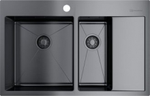 Мойка для кухни Omoikiri Akisame 78-2-GM-L 4973101 Мойка для кухни Omoikiri Akisame 78-2-GM-L 4973101