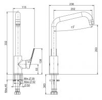 Смеситель для кухни Fima carlo frattini Serie 4 Kitchen F3767/1RCR схема 1