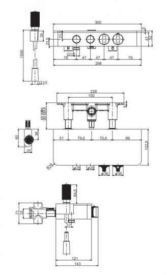 Смеситель для душа Fima carlo frattini Switch F5940/1 ФОТО