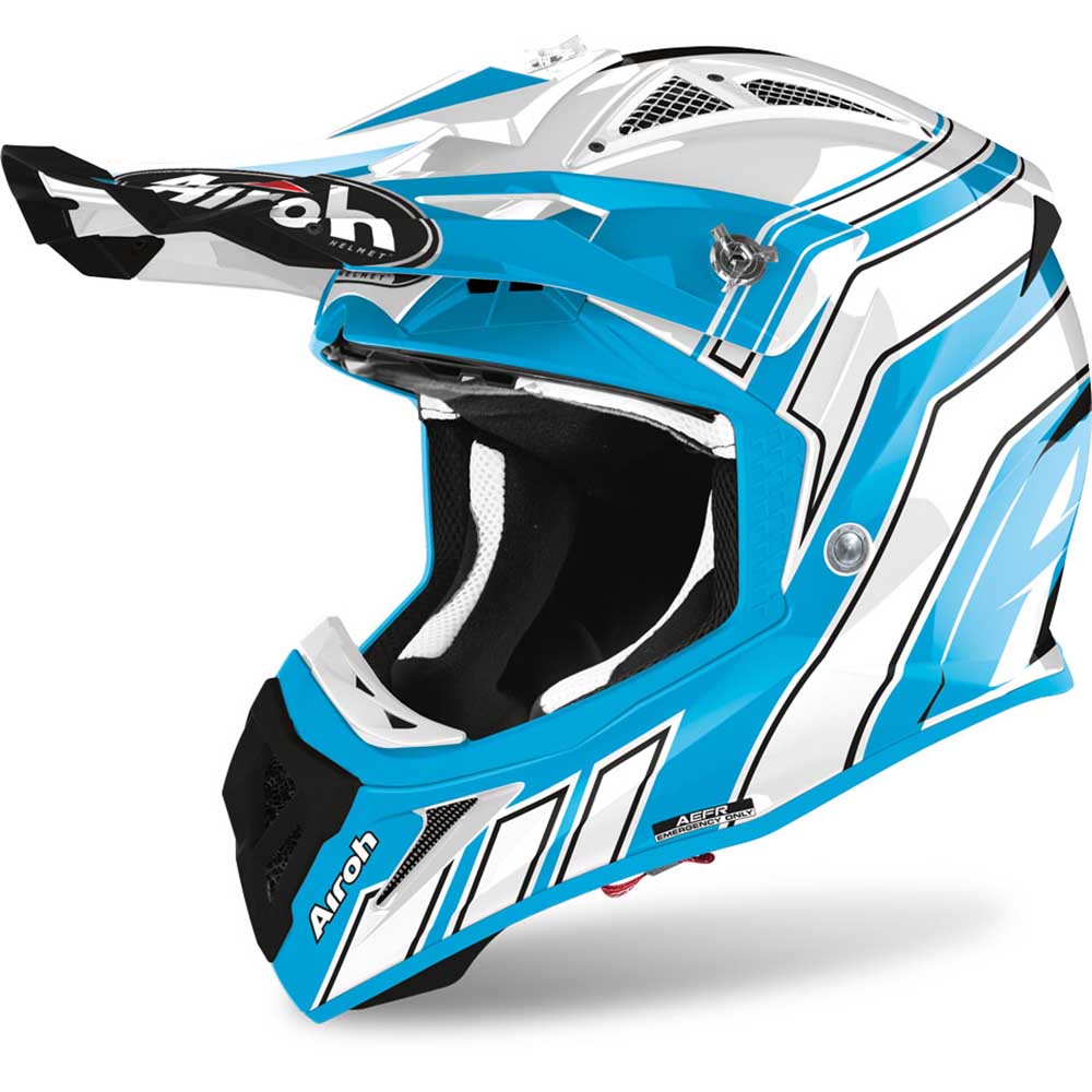 Airoh Aviator Ace Art Azure Gloss шлем для мотокросса и эндуро