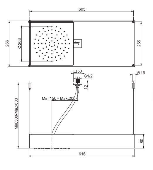 Тропический душ Fima - carlo frattini Wellness F2993B 60,5х26,6 ФОТО