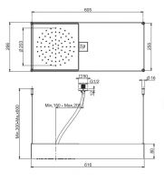 Тропический душ Fima - carlo frattini Wellness F2993B 60,5х26,6 схема 1