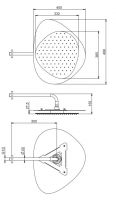 Тропический душ настенный Fima - carlo frattini Wellness F2650 49,9х40 схема 1