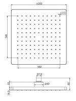 Лейка для верхнего душа Fima - carlo frattini Wellness F2987/2 25х25 схема 1