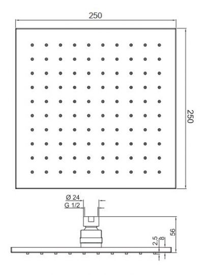 Лейка для верхнего душа Fima - carlo frattini Wellness F2630/2 25х25 ФОТО