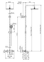 Душевая стойка с тропическим душем Fima - carlo frattini Wellness F4884/RP259 схема 1