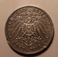 3 марки 1911 Саксония XF Германия
