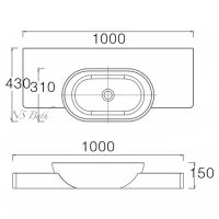 схема раковины NS Bath NSS-1043