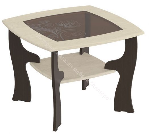 Стол журнальный №14 Венге мали / Ясень жемчужный