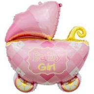 Шар "Коляска для девочки"
