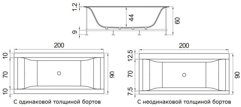 Ванна Hafro Rio 700 200х90 ФОТО