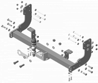 Фаркоп с оцинкованным шаром на Mercedes Sprinter Classic 2013- без подрезки бампера. Тип шара: FE.