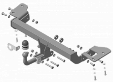Фаркоп с оцинкованным шаром на Honda CR-V 2012-2017. Необходима подрезка бампера. Тип шара: