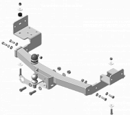 Фаркоп с оцинкованным шаром на Mitsubishi Pajero Sport II 2008-2016, Pajero Sport III 2016- без выреза в бамп?