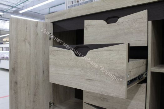 Тумба Соренто с 4 ящиками и 2 дверцами Дуб Стирлинг  (спальня)