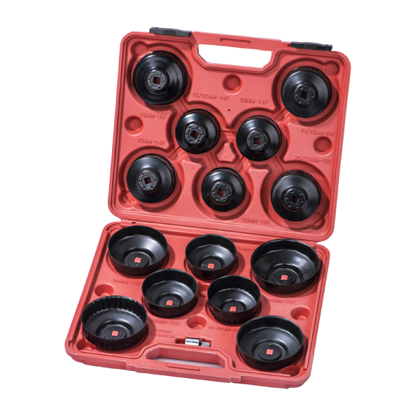 ST075 Комплект чашек для демонтажа маслянных фильтров 65-100мм, 15шт