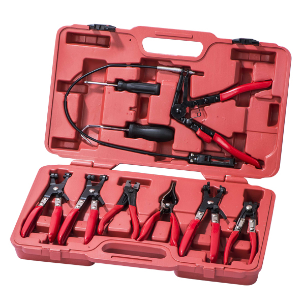 ST120 Набор щипцов для демонтажа пружинных хомутов патрубков, 9 предметов