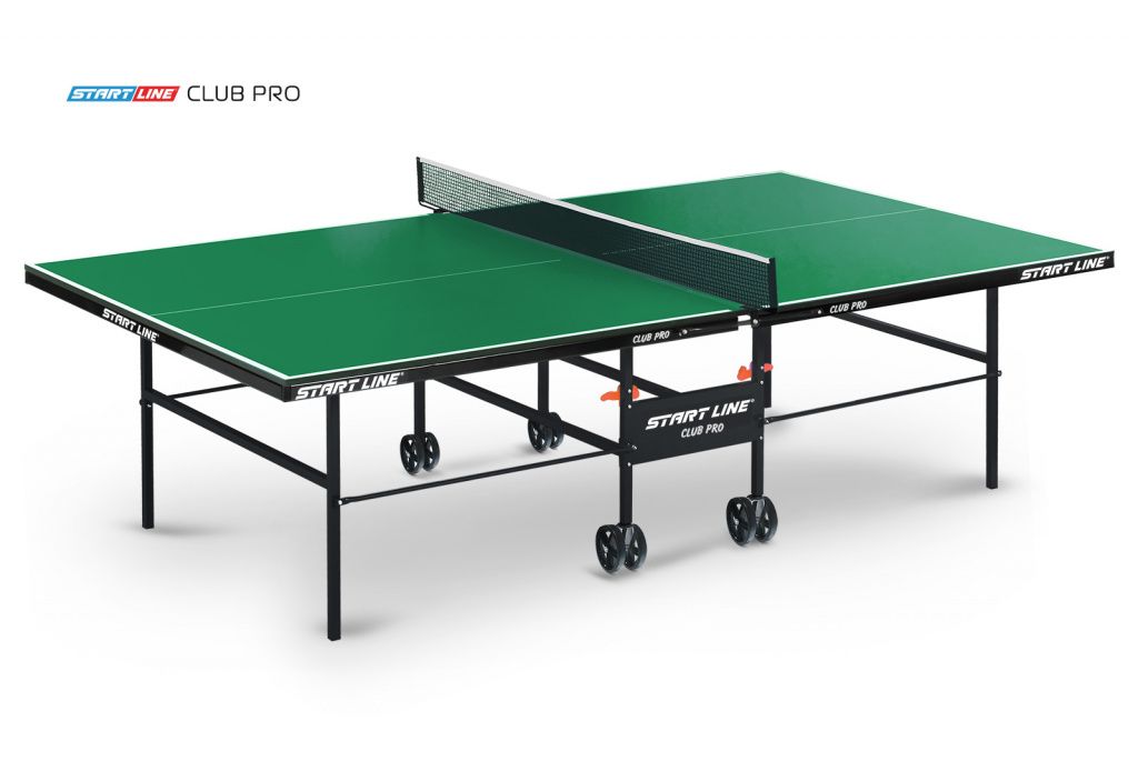 Теннисный стол Club Pro Green - стол для настольного тенниса в помещении, подходит как для частного использования, так и для школ