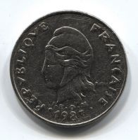 20 франков 1983 Новая Каледония