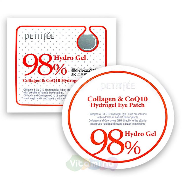 Petitfee Гидрогелевые патчи с коллагеном Collagen&CoQ10 Hydrogel Eye Patch