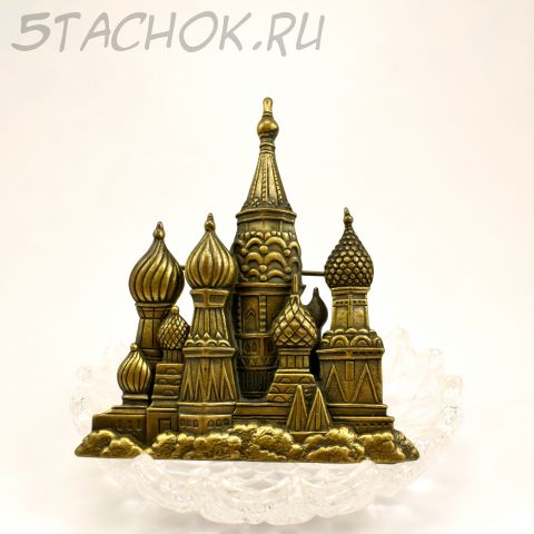Брошь "Собор Василия Блаженного" цвет бронзы (JJ США)