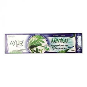 ТРАВЯНАЯ ЗУБНАЯ ПАСТА ЭВКАЛИПТ-БАБУЛ АЮР ПЛЮС (AYUR PLUS), 100 Г.