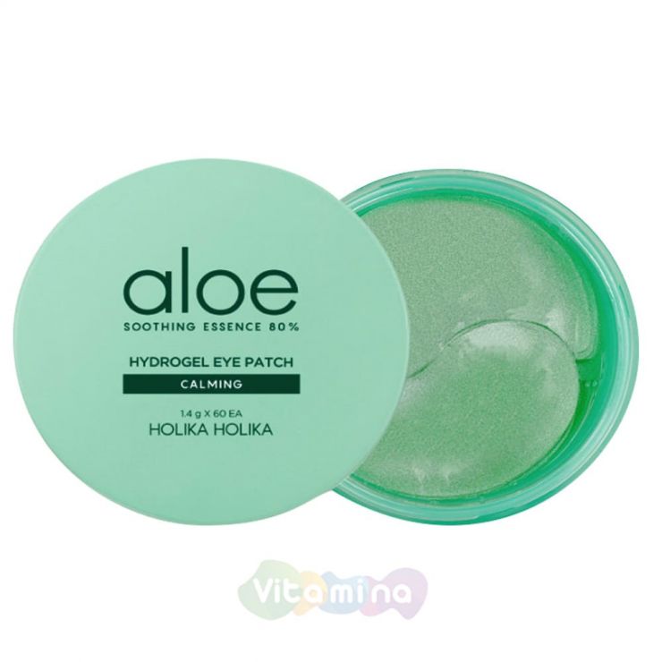 Holika Holika  Успокаивающие гидрогелевые патчи с алоэ Aloe Soothing Essence 80% Hydrogel Eye Patch Calming