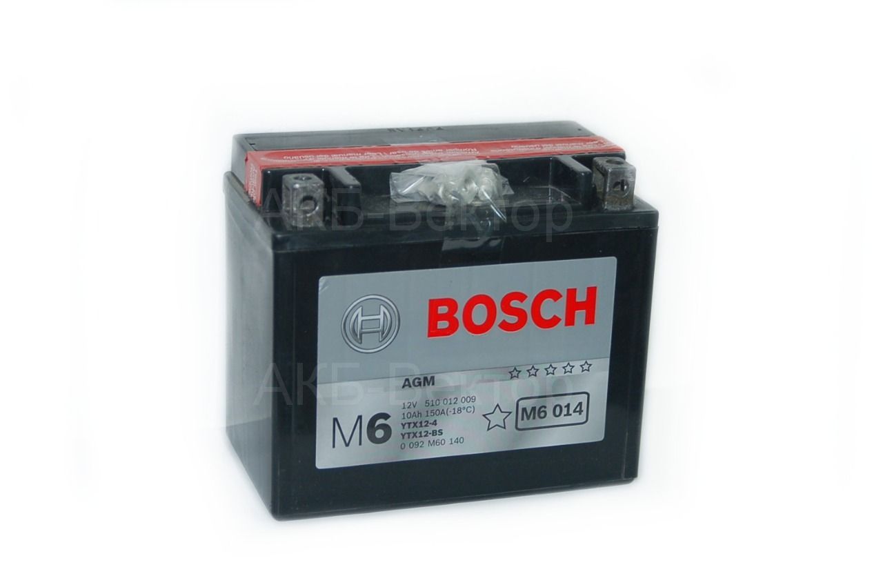 АКБ Bosch m6 014  AGM 10Ач 150А(CCA) YTX12-BS