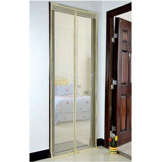 Москитная сетка на дверной проём с магнитами, цвет Бежевый