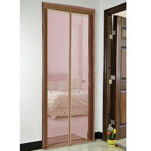 Москитная сетка на дверной проём с магнитами, цвет Коричневый