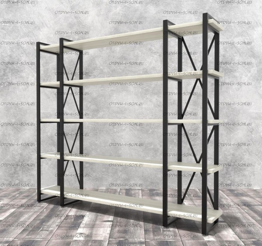Стеллаж Лофт 200х182-4 v3 (208х34х182)