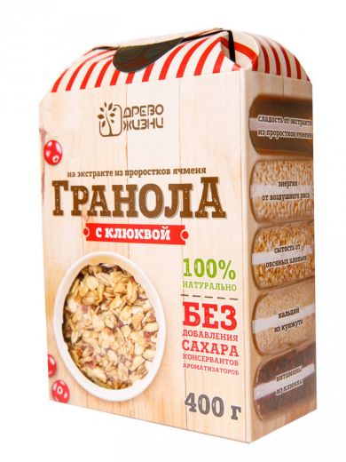 ГРАНОЛА с клюквой 400гр
