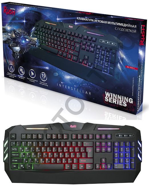 Клавиатура провод. Smartbuy RUSH Interstellar 309 USB черная (SBK-309G-K) игровая